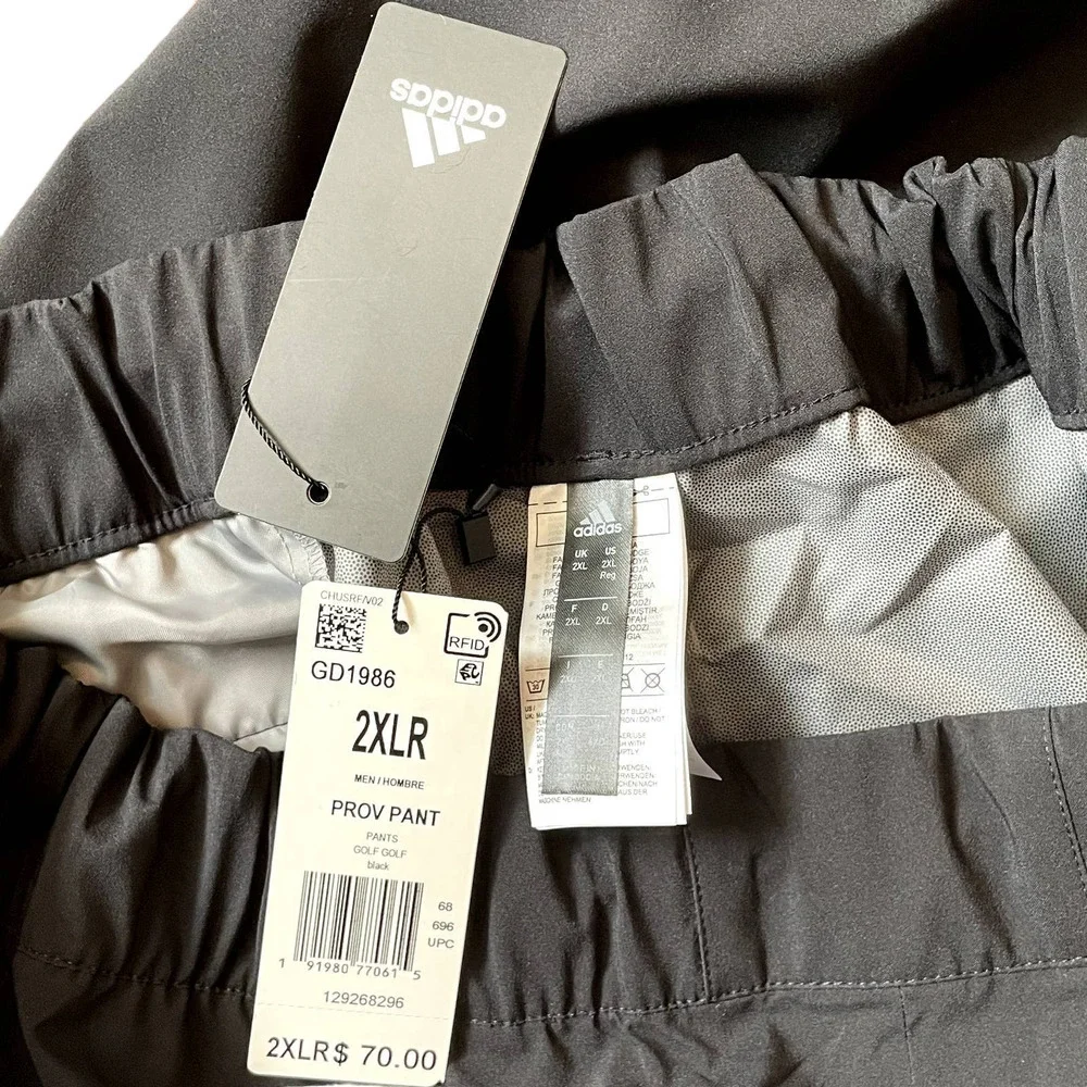 Adidas Mens Golf Provisional Rain‎ Pant Mens Size 2XLR New With Tags